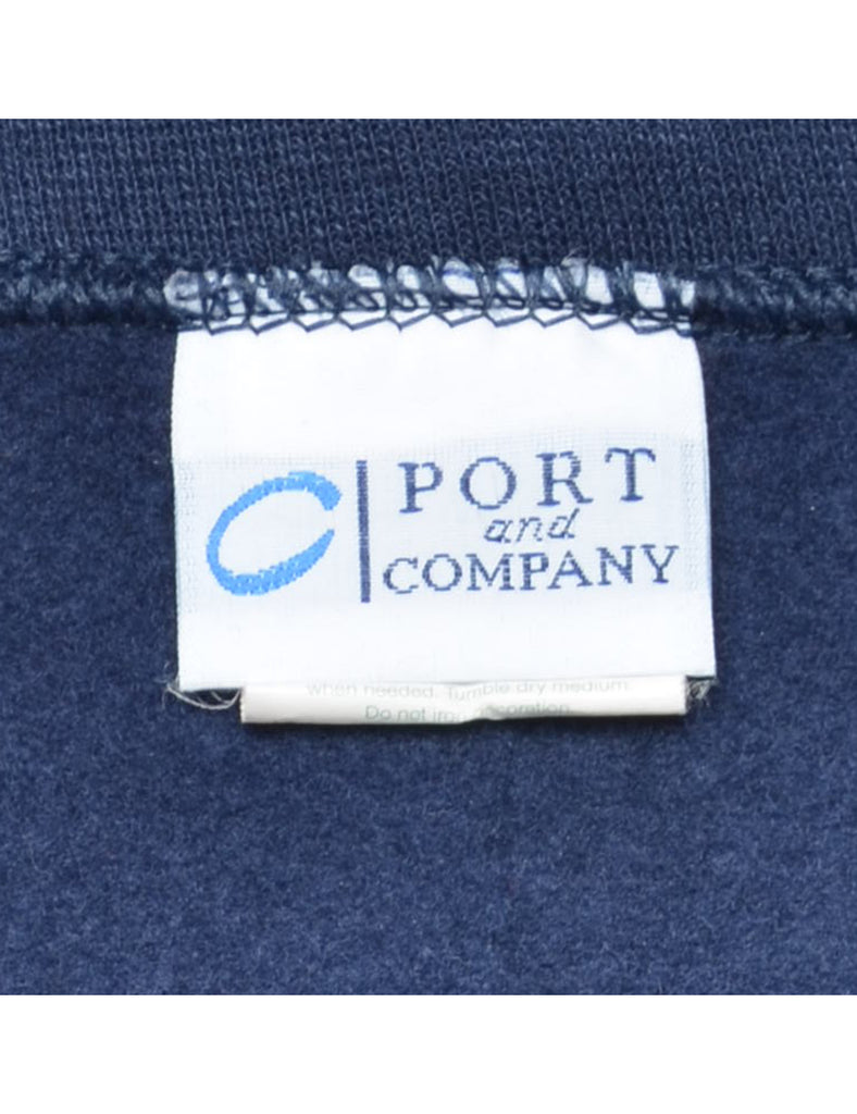 Navy Printed Sweatshirt - XL