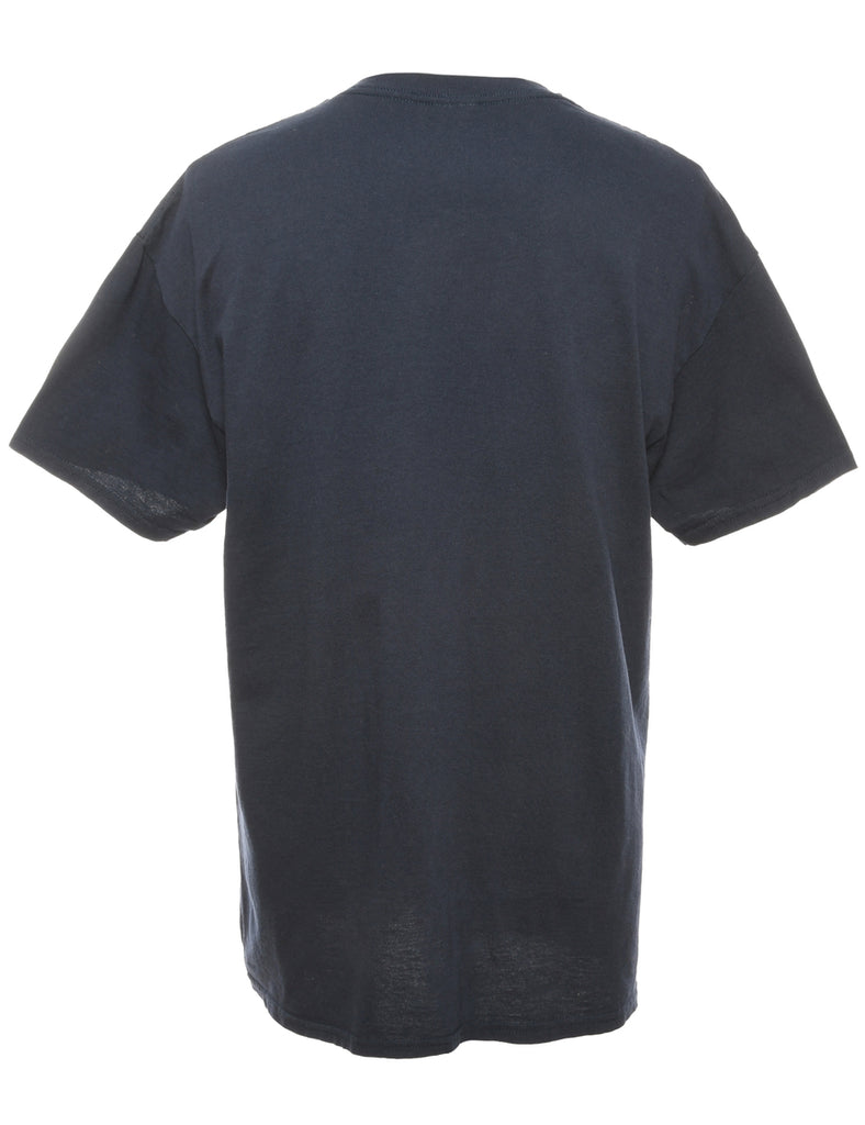 Navy Printed T-shirt - M