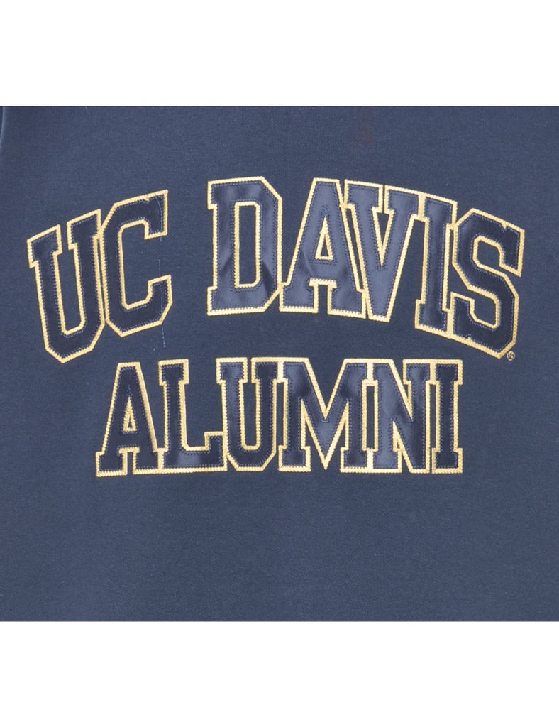 Navy Uc Davis Alumni Printed Sweatshirt - L