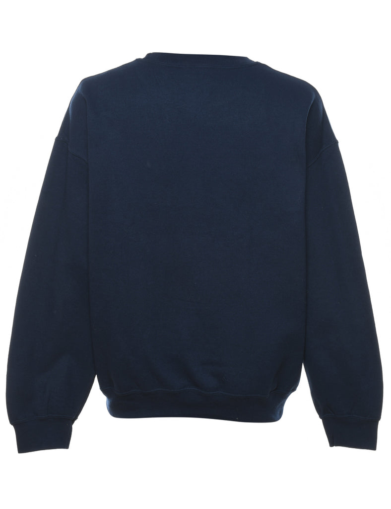 Navy & Yellow UC Davis Printed Sweatshirt - L