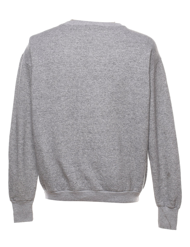 New York Printed Marl Grey Sweatshirt - L