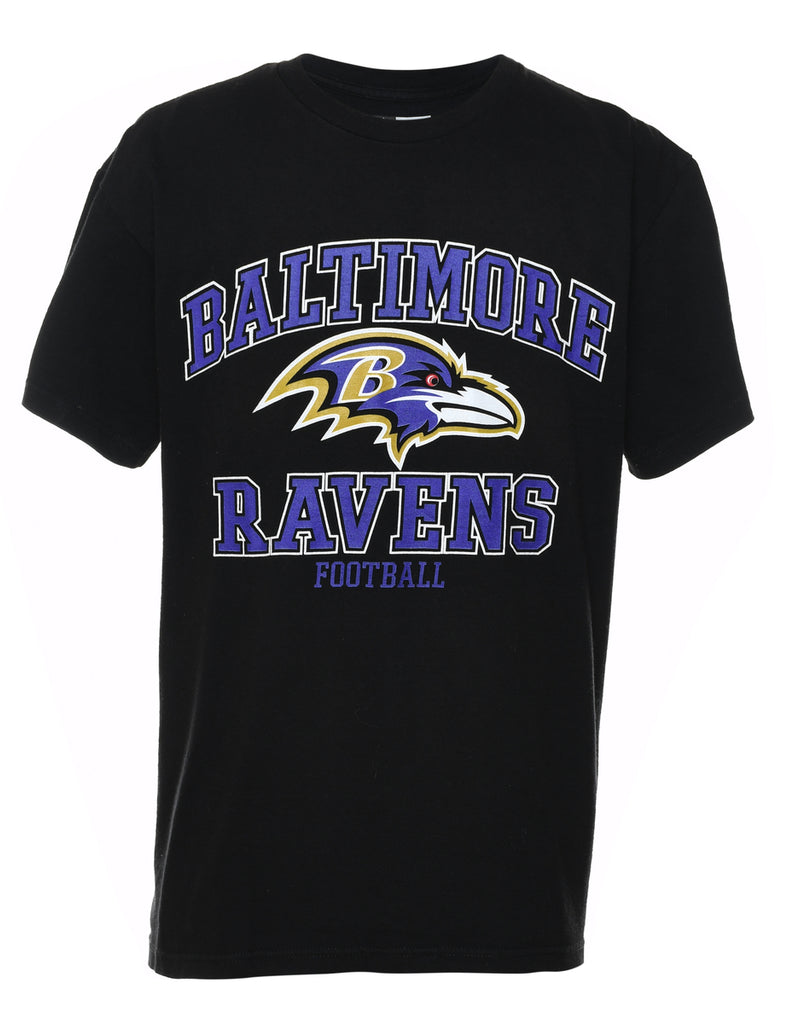 NFL Baltimore Ravens Black & Purple Sports T-shirt - M