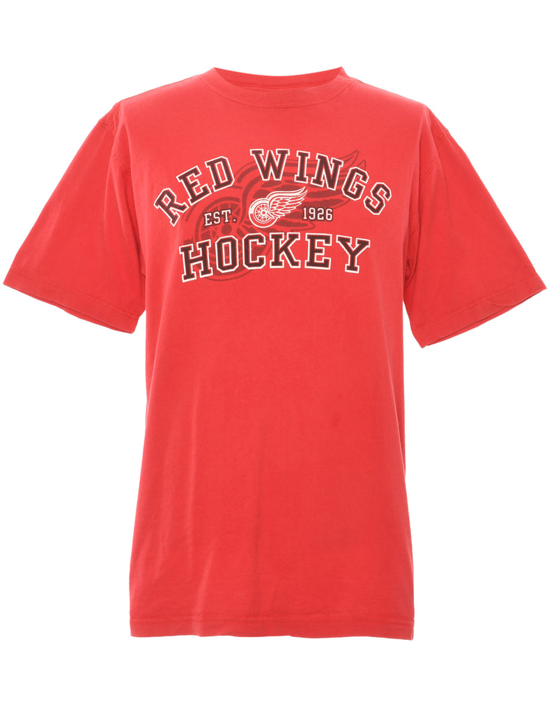 NHL Red Wings Hockey Sports T-shirt - M