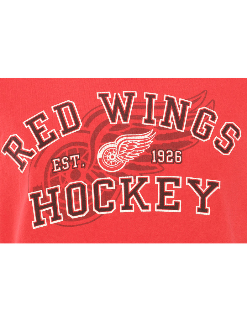 NHL Red Wings Hockey Sports T-shirt - M