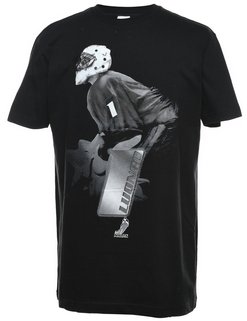 NHLPA Black & Grey Sports T-shirt - S