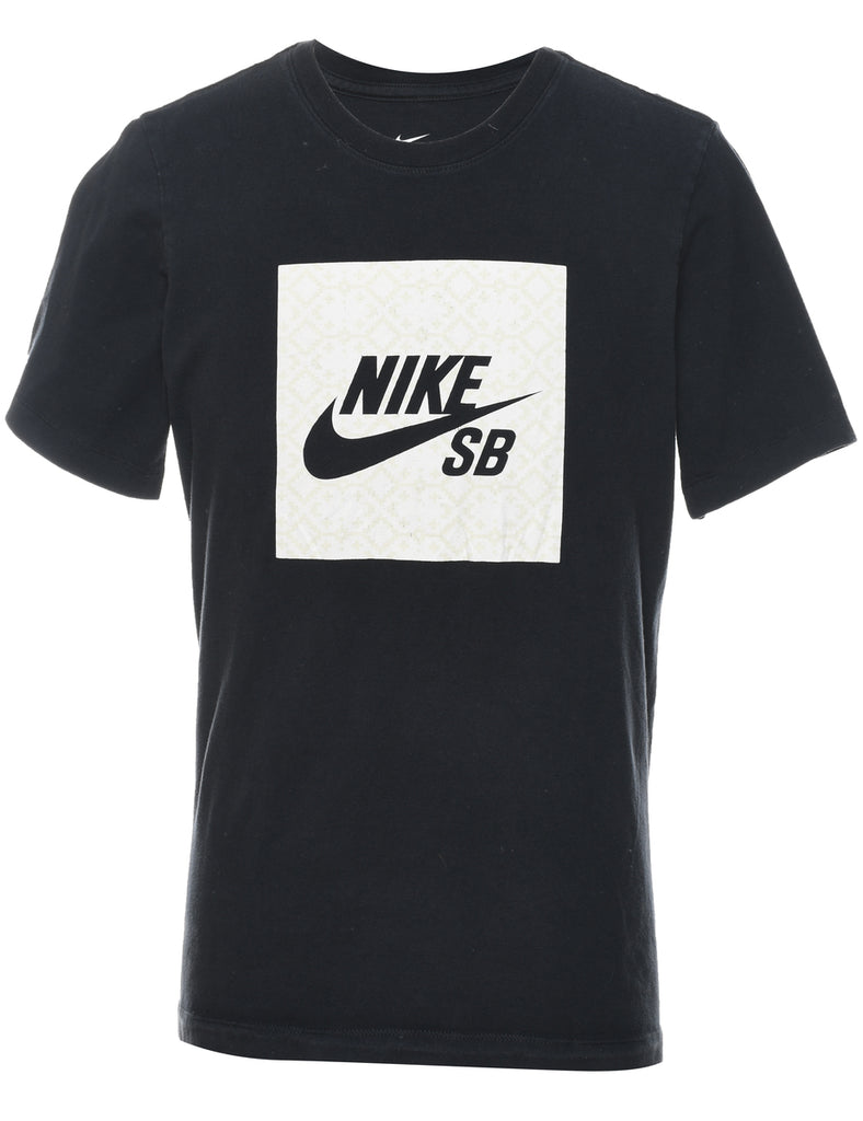 Nike Black & Off-White Printed T-shirt - S