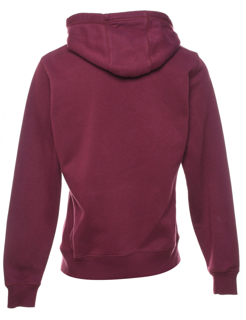 Nike Maroon & Yellow Printed Hoodie - M