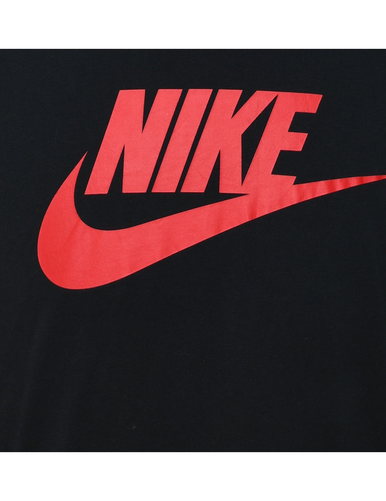 Nike Printed Black & Red Lng-Sleeve T-shirt - S