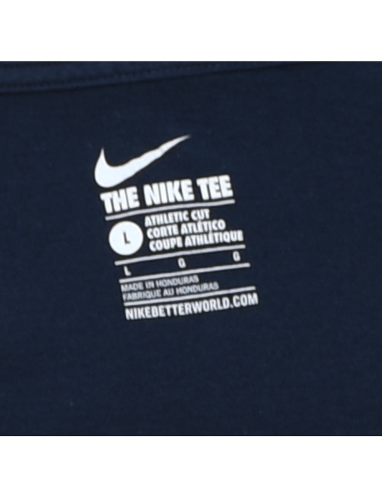 Nike Printed Navy & Silver T-shirt - L