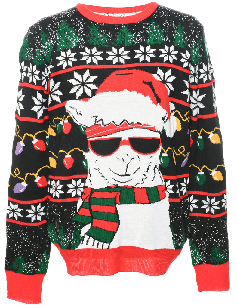 Nordic Print Christmas Jumper - L