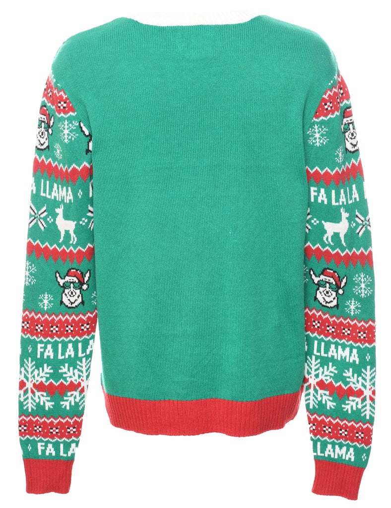 Nordic Print Christmas Jumper - L