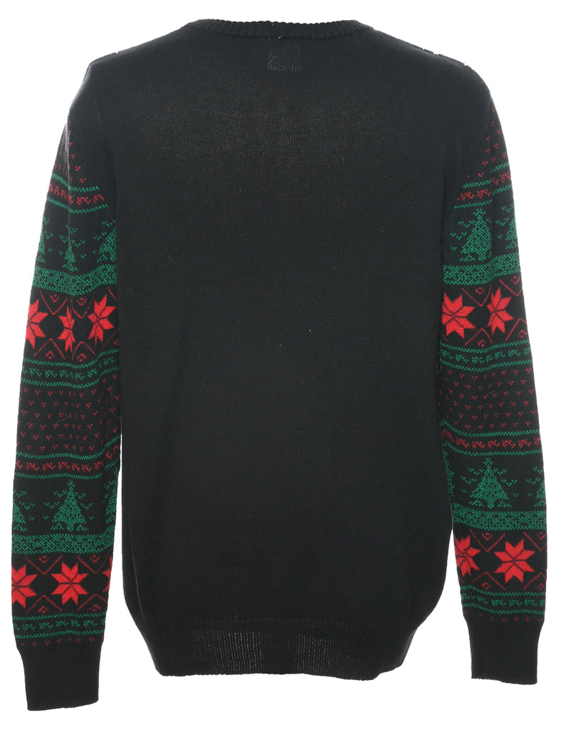 Nordic Print Christmas Jumper - L