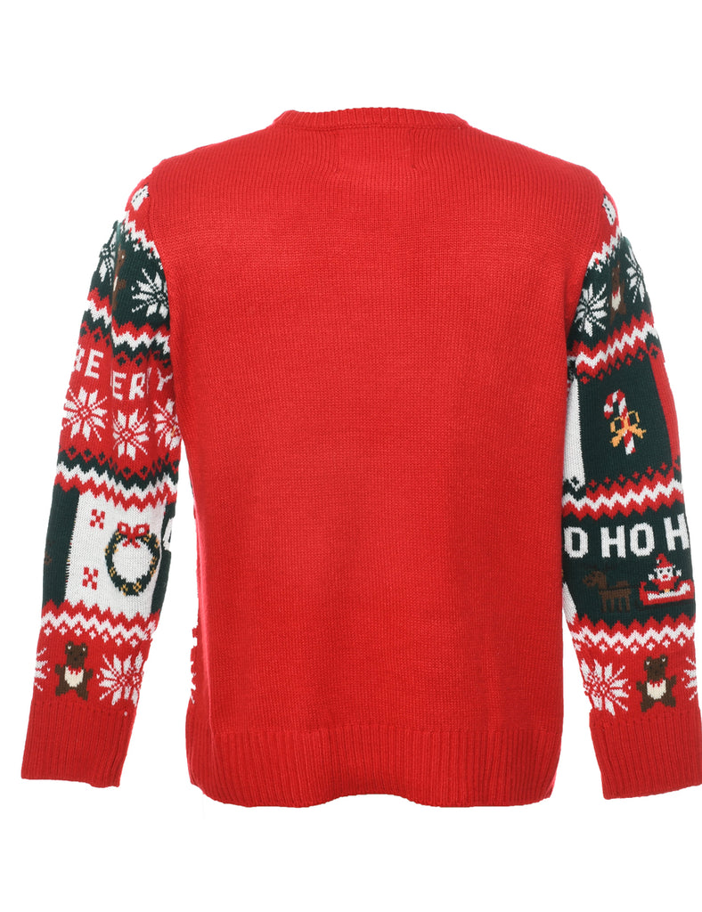 Nordic Print Christmas Jumper - S