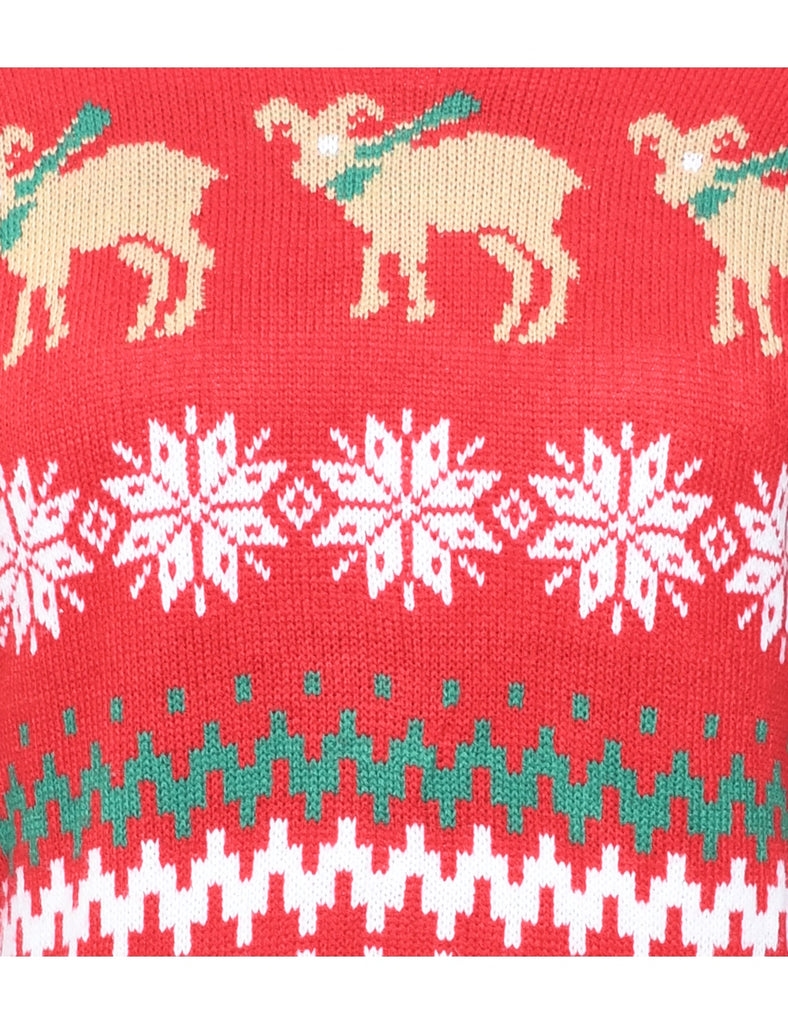 Nordic Print Christmas Jumper - M