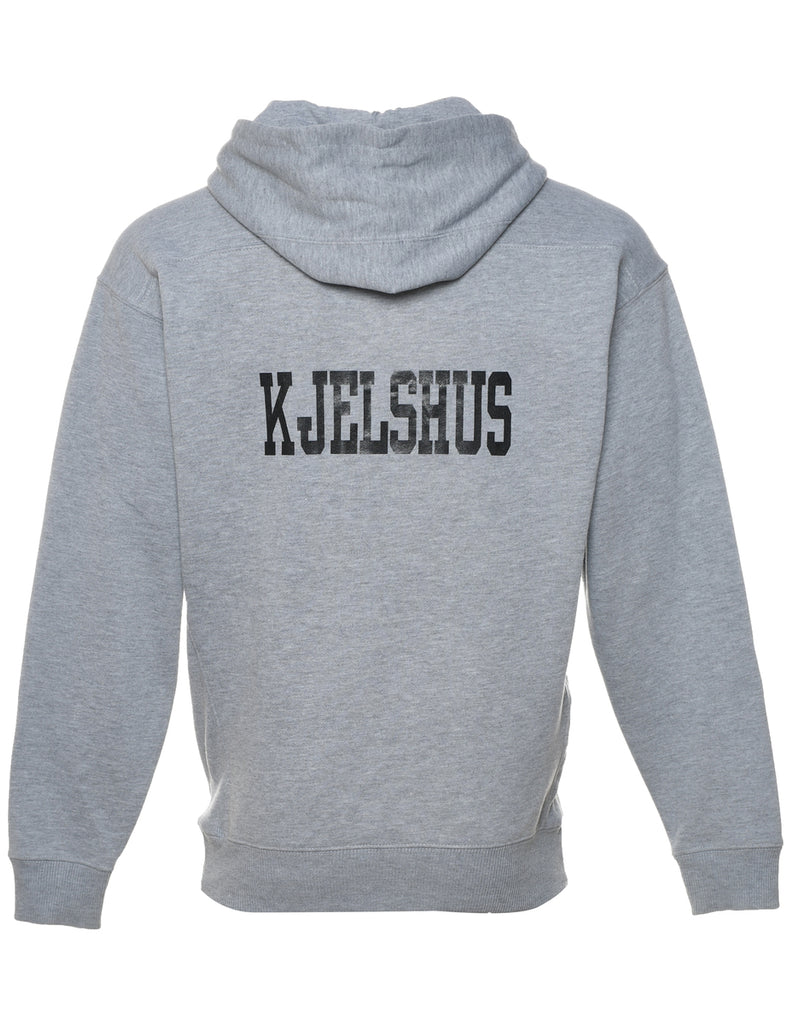 NUSE Hockey Printed Blue & Grey Hoodie - M