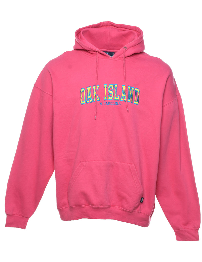 Oak Island Pink Printed Hoodie - XL