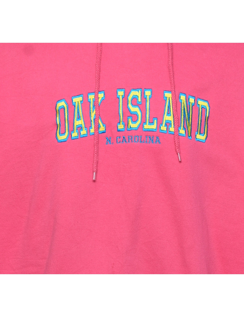 Oak Island Pink Printed Hoodie - XL