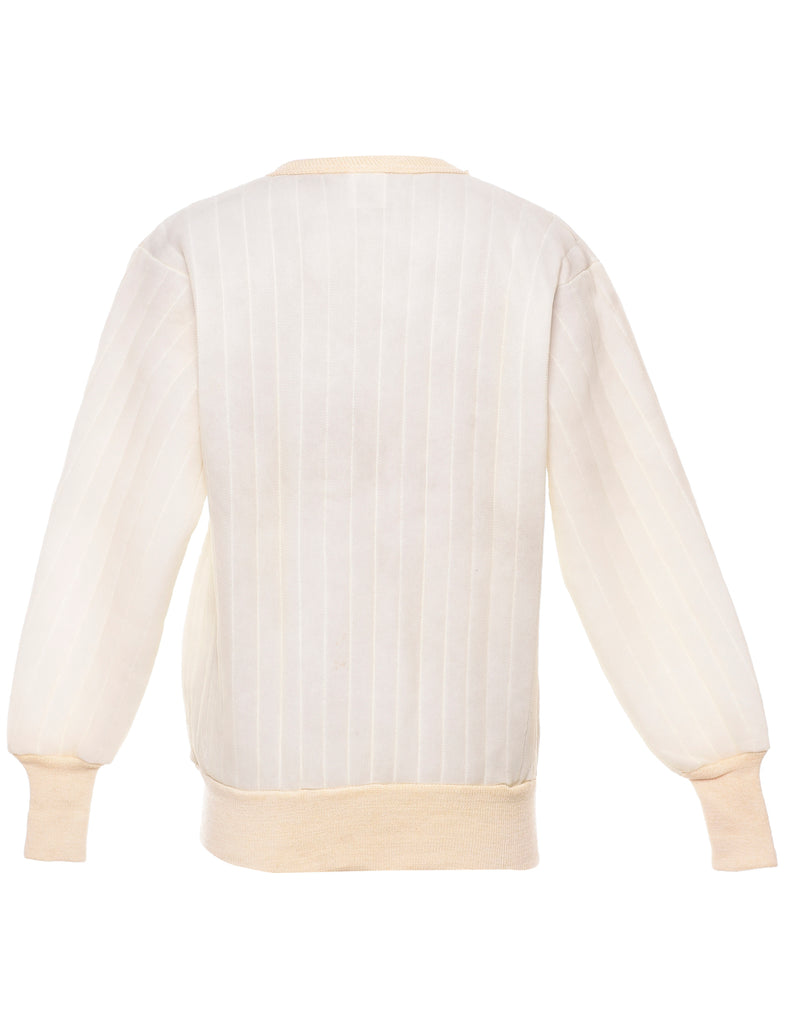 Off White Plain Sweatshirt - M