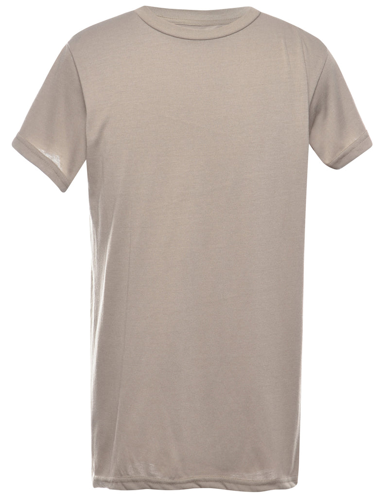 Olive Green Plain T-shirt - M