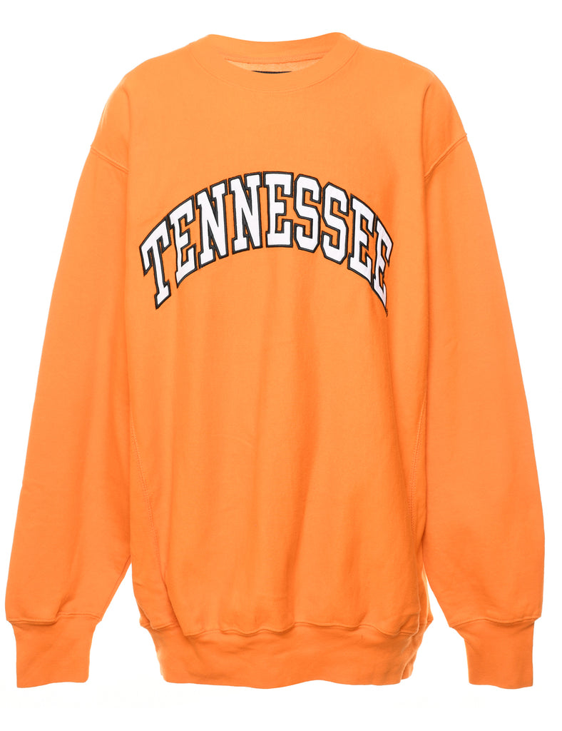 Orange, Black & White Tennessee Printed Sweatshirt - L