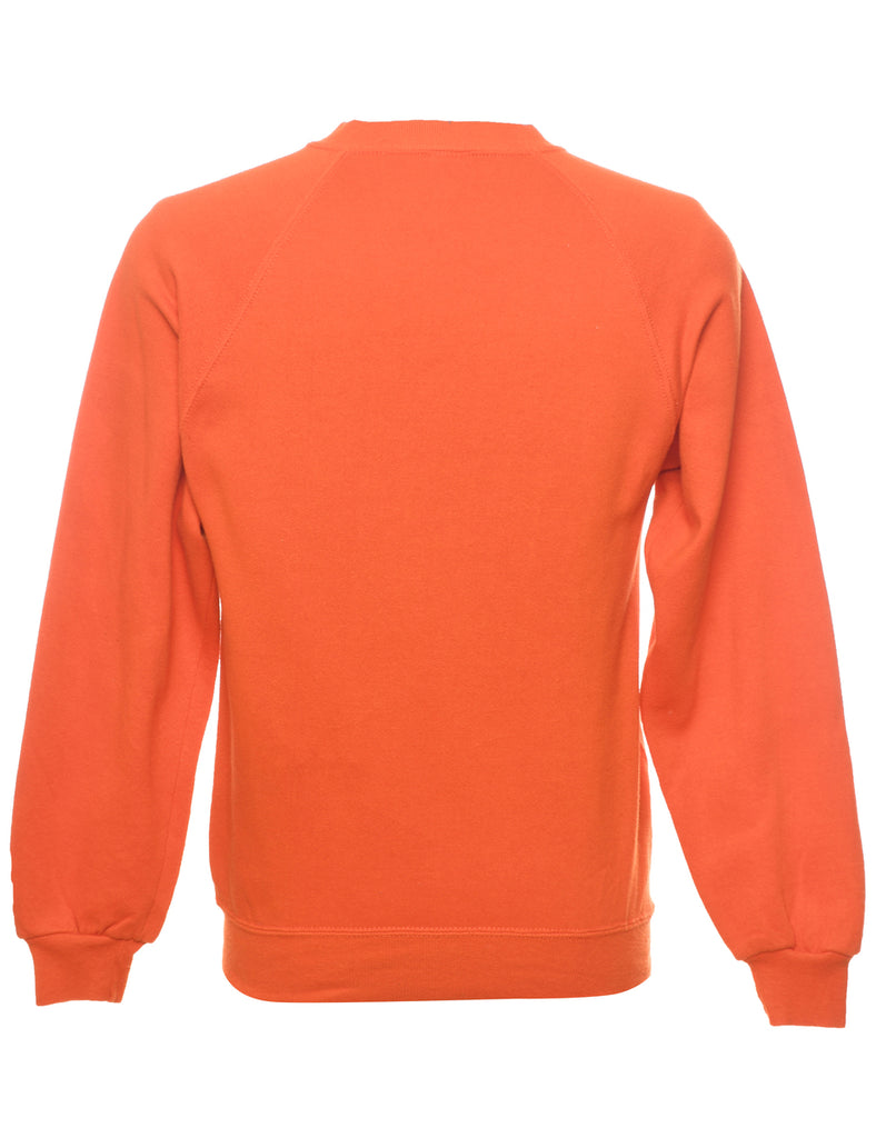 Orange Plain Sweatshirt - M