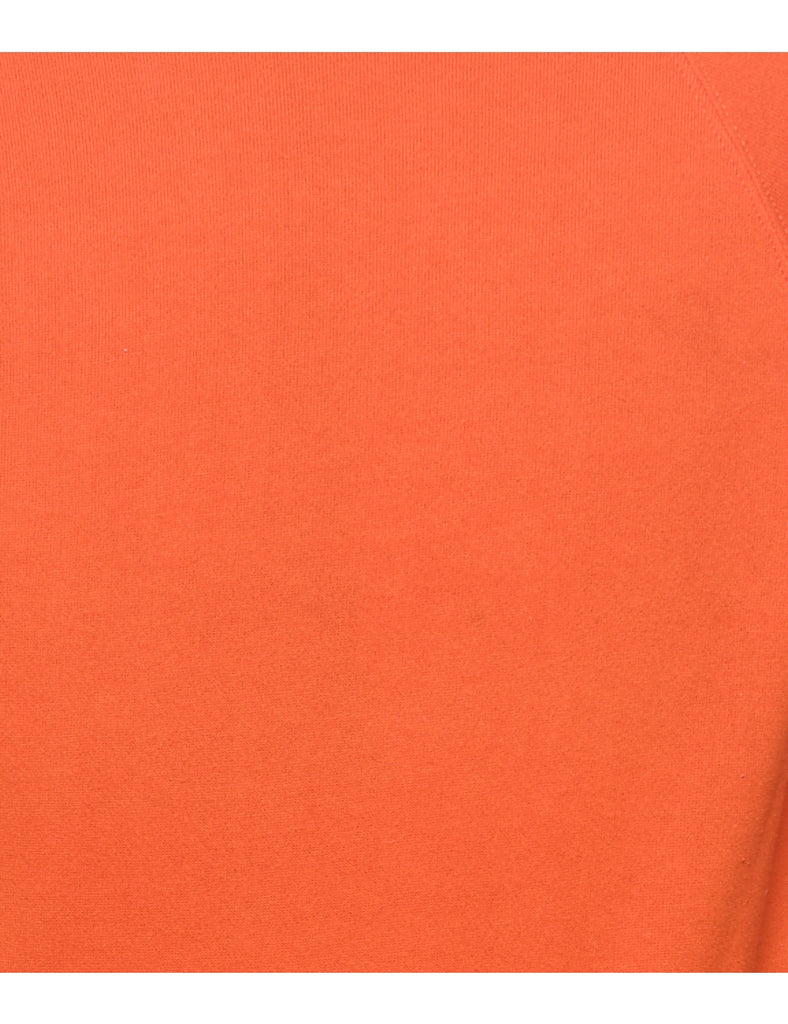 Orange Plain Sweatshirt - M