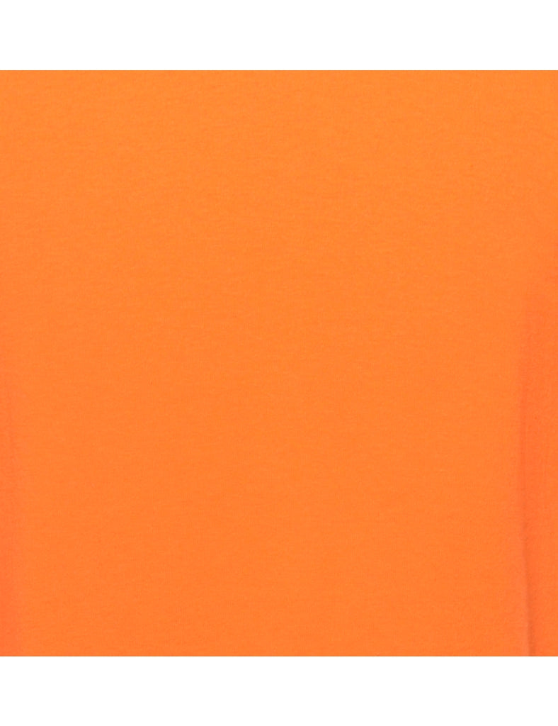 Orange Plain T-shirt - M