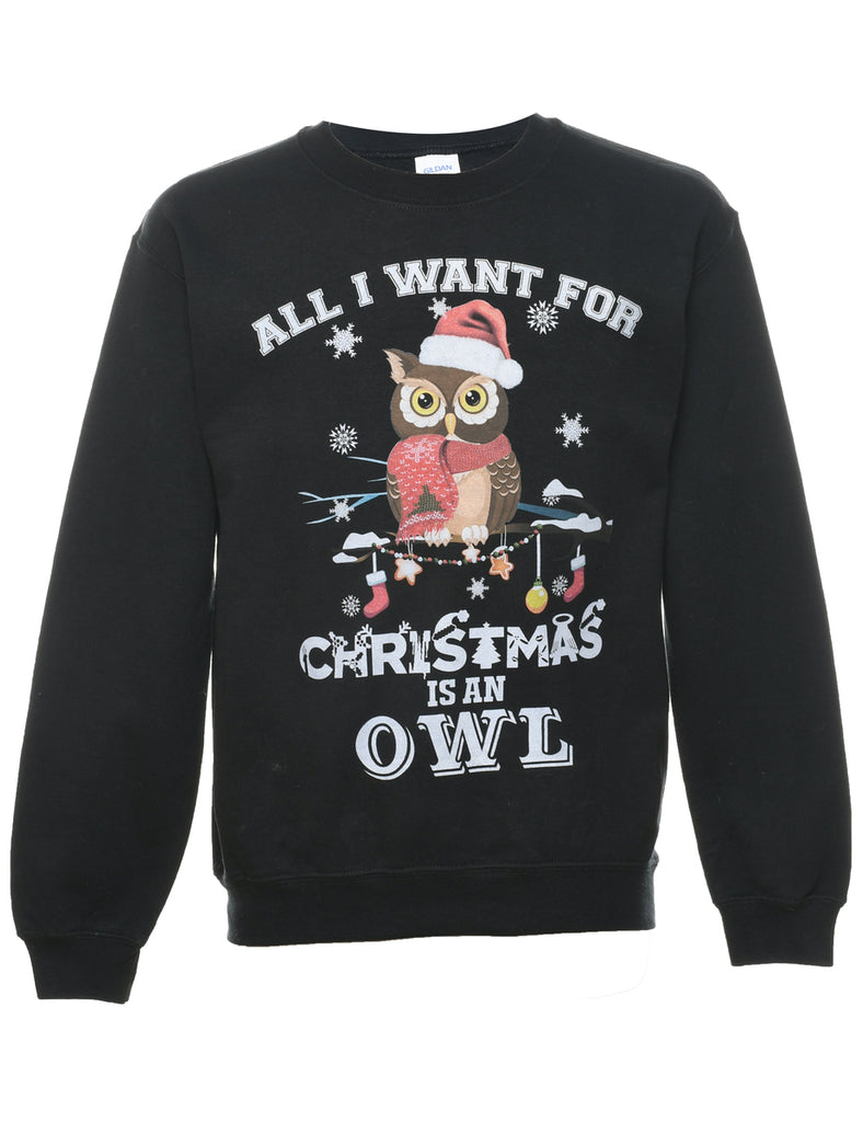 Owl Christmas Sweatshirt - S