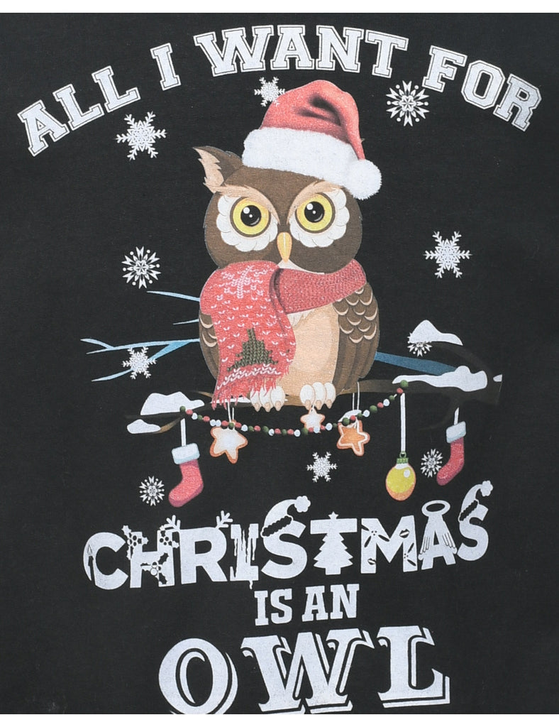 Owl Christmas Sweatshirt - S