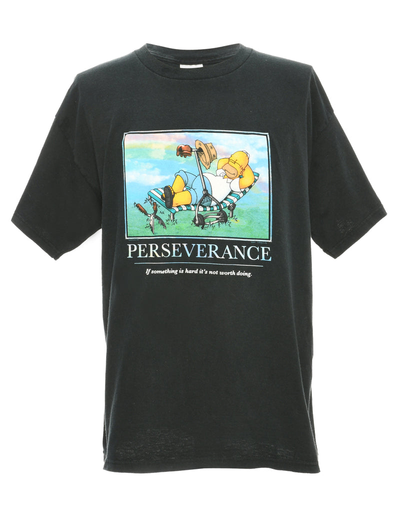 Perseverance Cartoon T-shirt - L