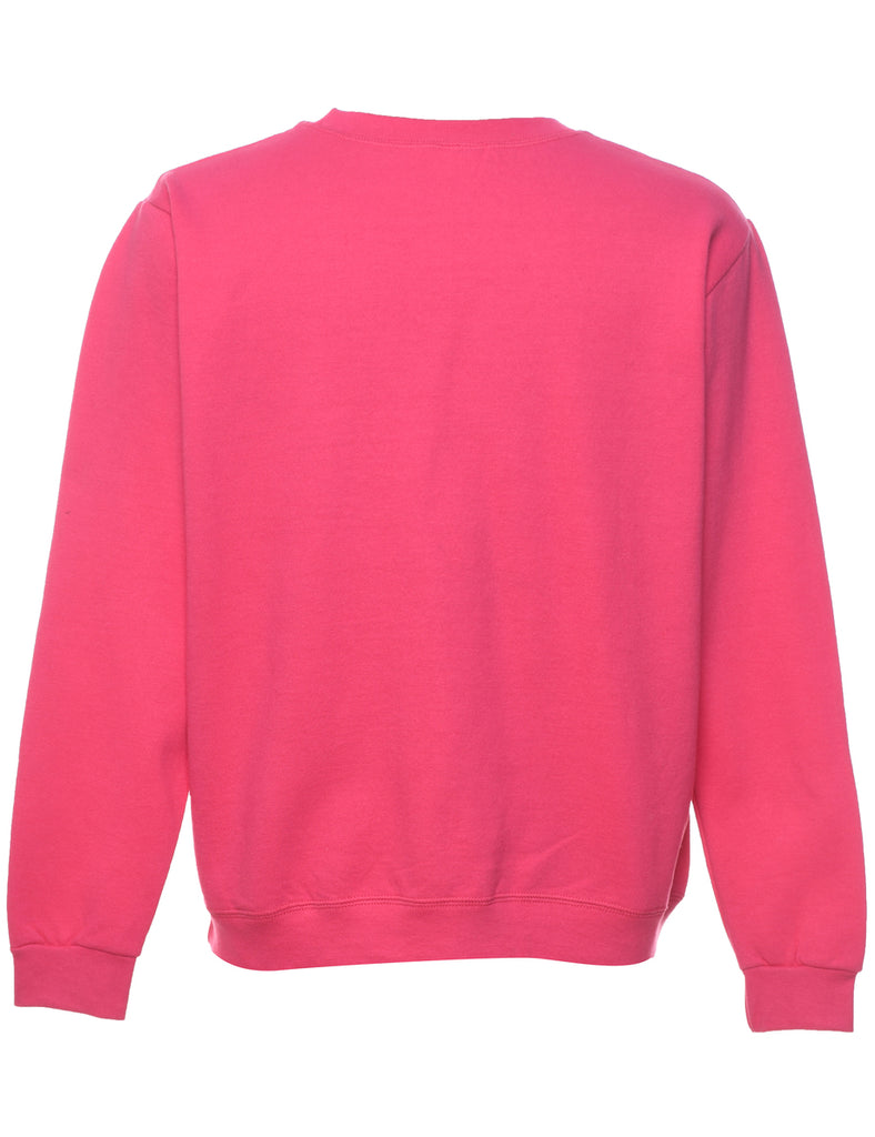 Pink Plain Sweatshirt - L