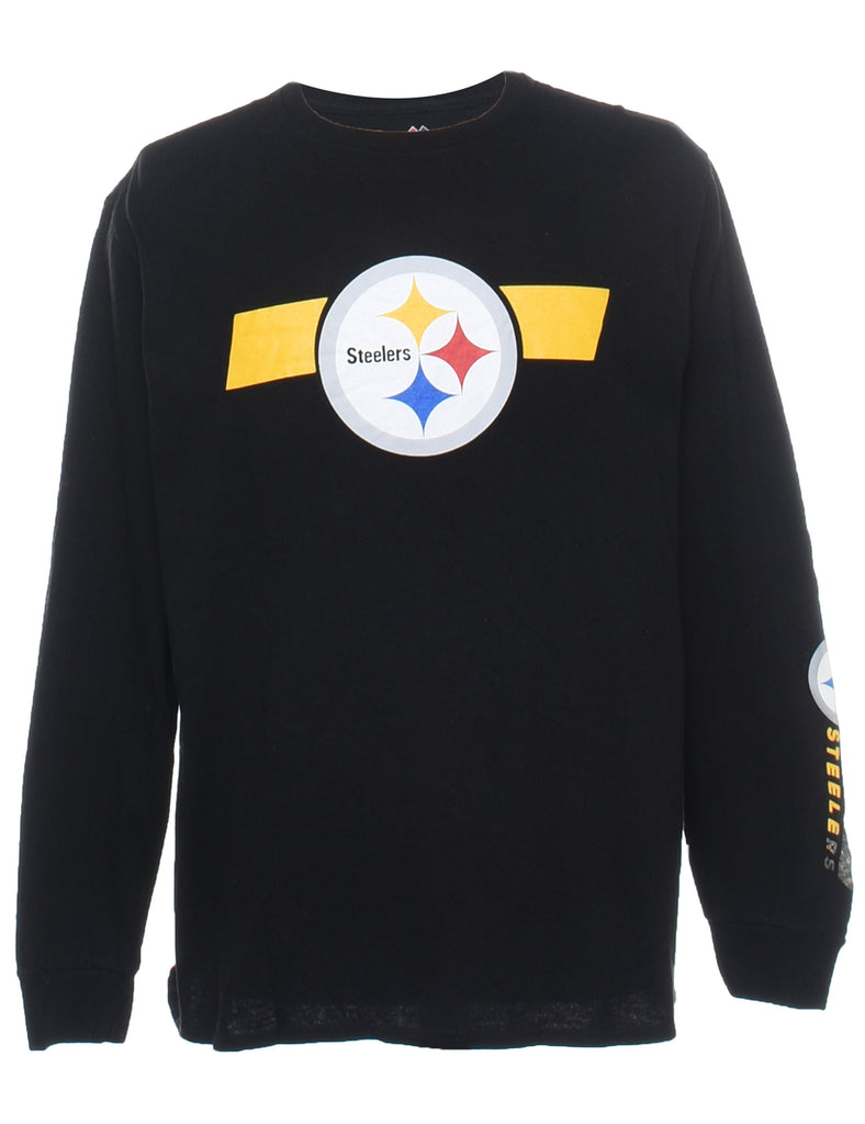 Pittsburgh Steelers Black & Yellow Printed T-shirt - XL