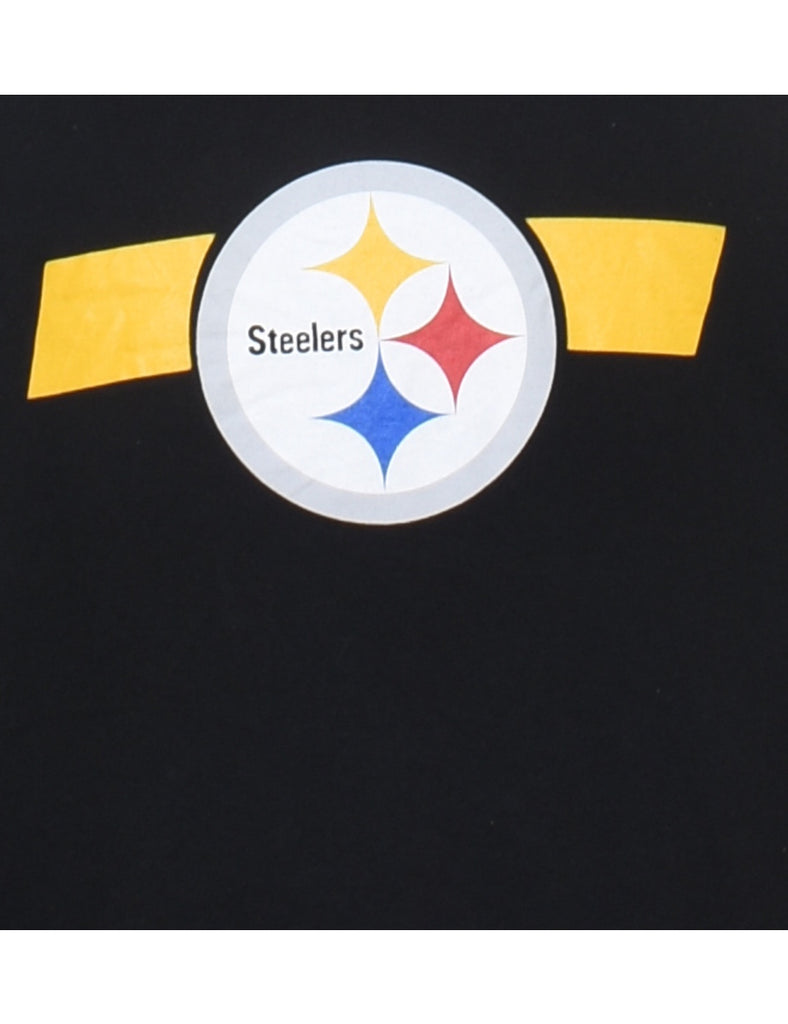 Pittsburgh Steelers Black & Yellow Printed T-shirt - XL