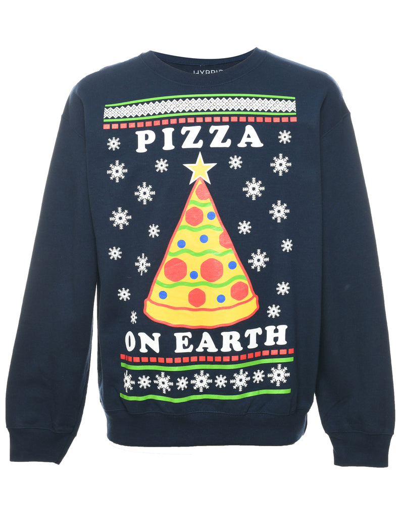 Pizza On Earth Christmas Sweatshirt - M