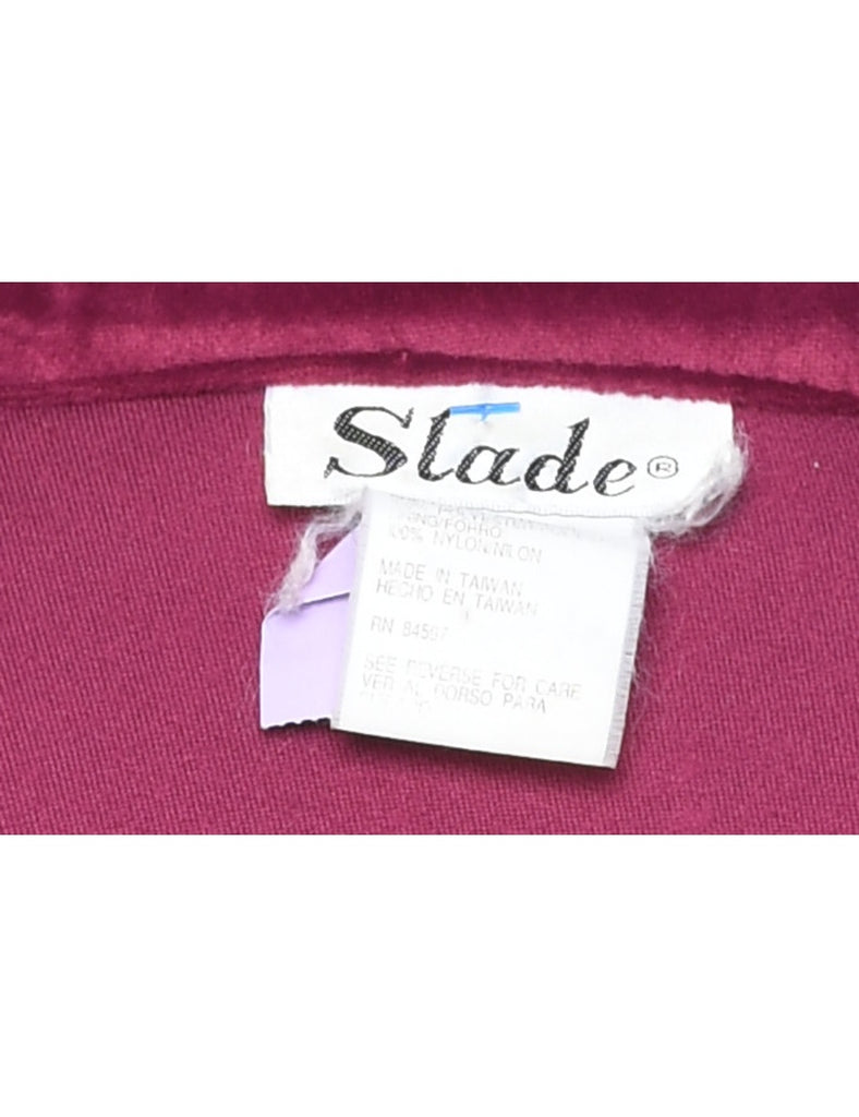 Plum Velour Y2K Track Top - M