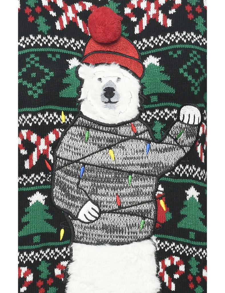 Polar Bear Design Christmas Jumper - S