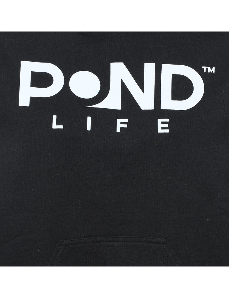 Pond Life Black & White Printed Hoodie - S