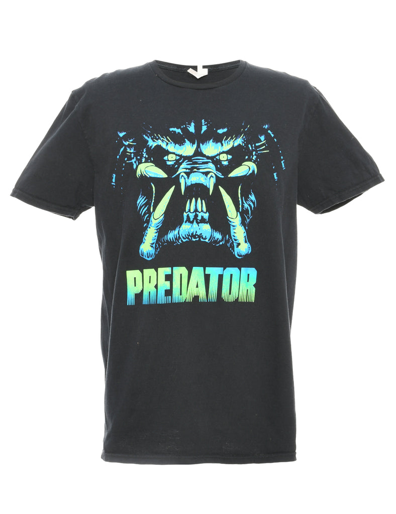 Predator Printed Black T-shirt - L