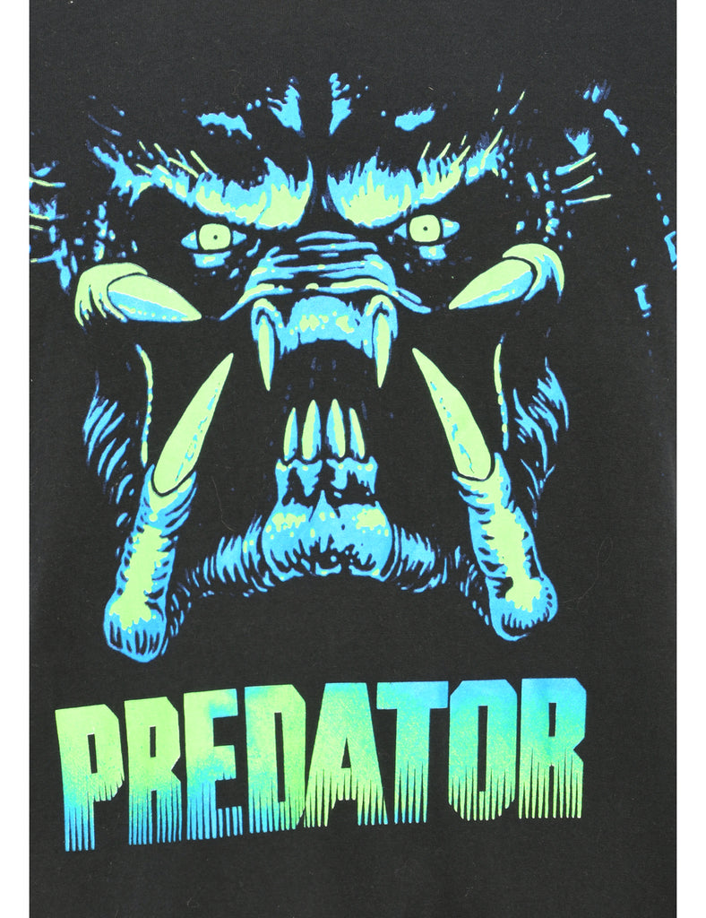 Predator Printed Black T-shirt - L