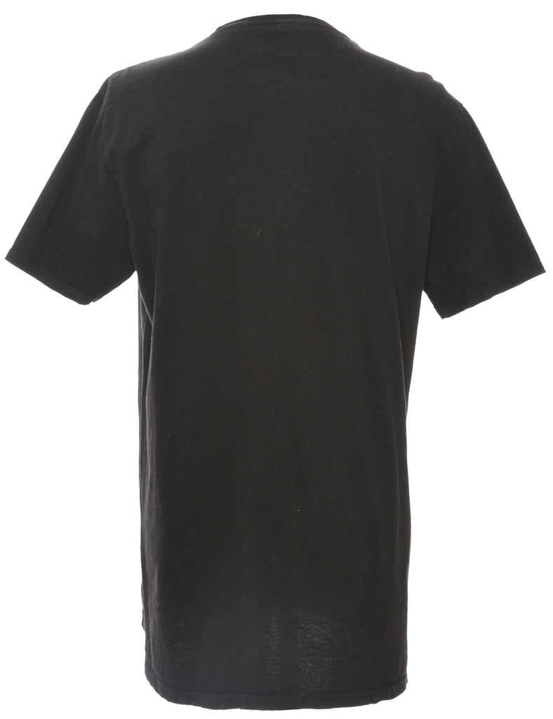 Printed Black T-shirt - L