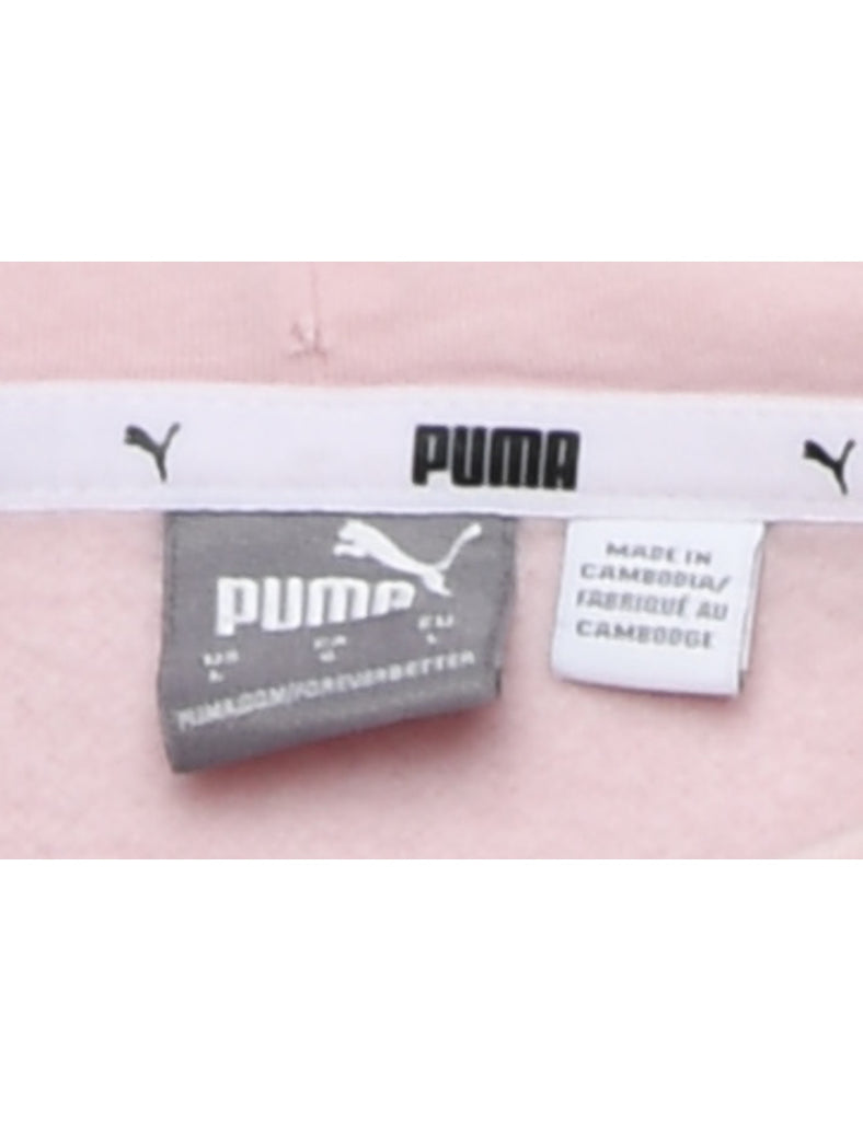 Puma Pale Pink Hooded Sweatshirt - L