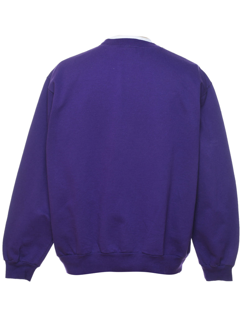 Purple Christmas Sweatshirt - L