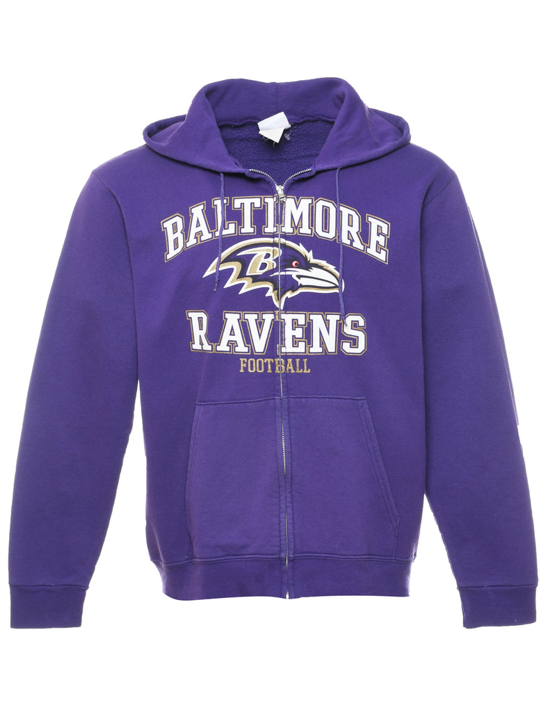 Purple NFL Baltimore Ravens Hooded Sports Sweatshirt - M