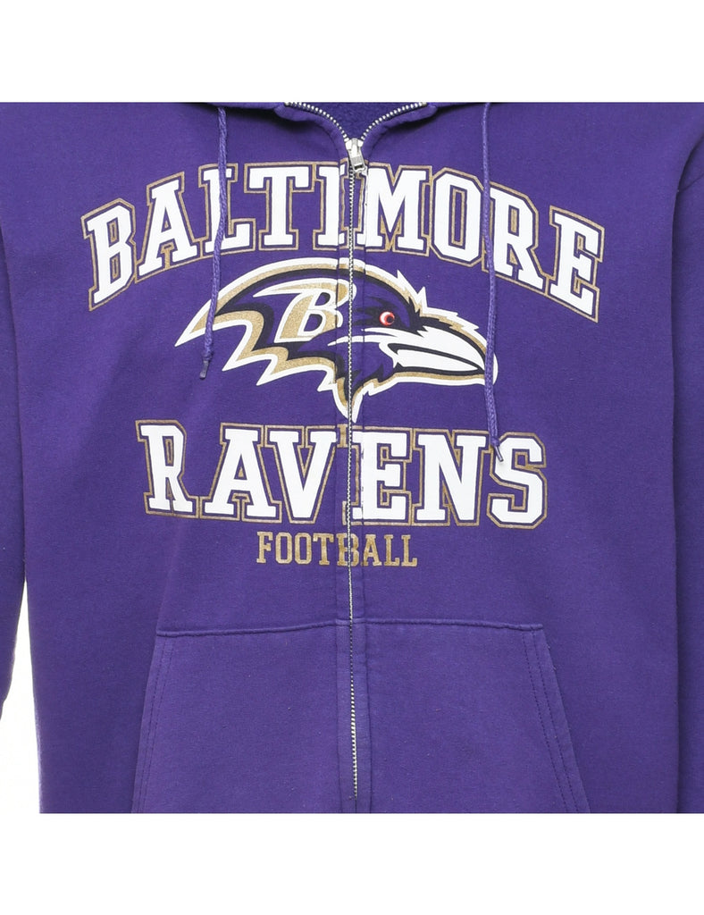 Purple NFL Baltimore Ravens Hooded Sports Sweatshirt - M