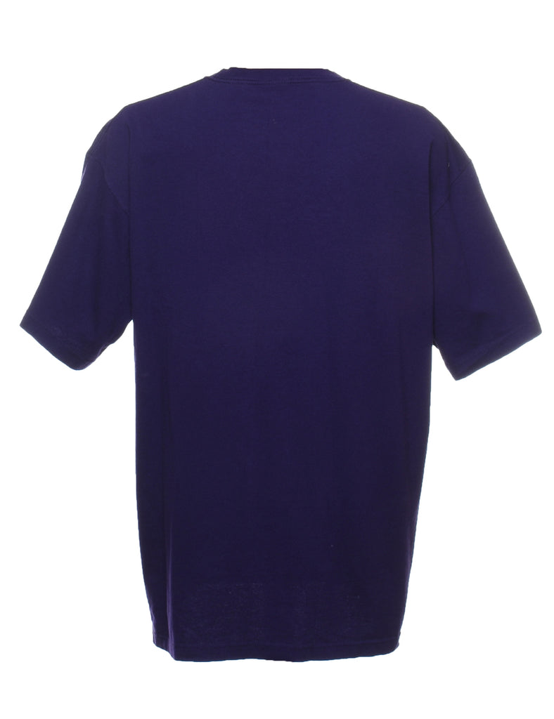 Purple Young Harris College Printed T-shirt - XL