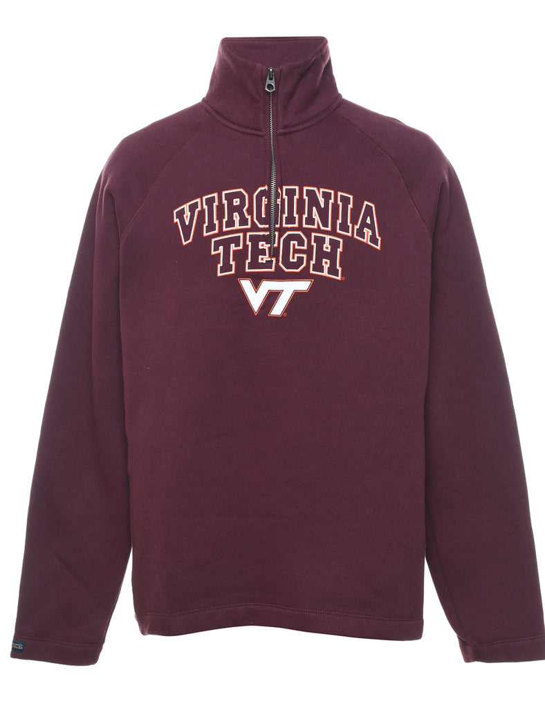 Quarter-Zip Virginia Tech Printed Sweatshirt - XL