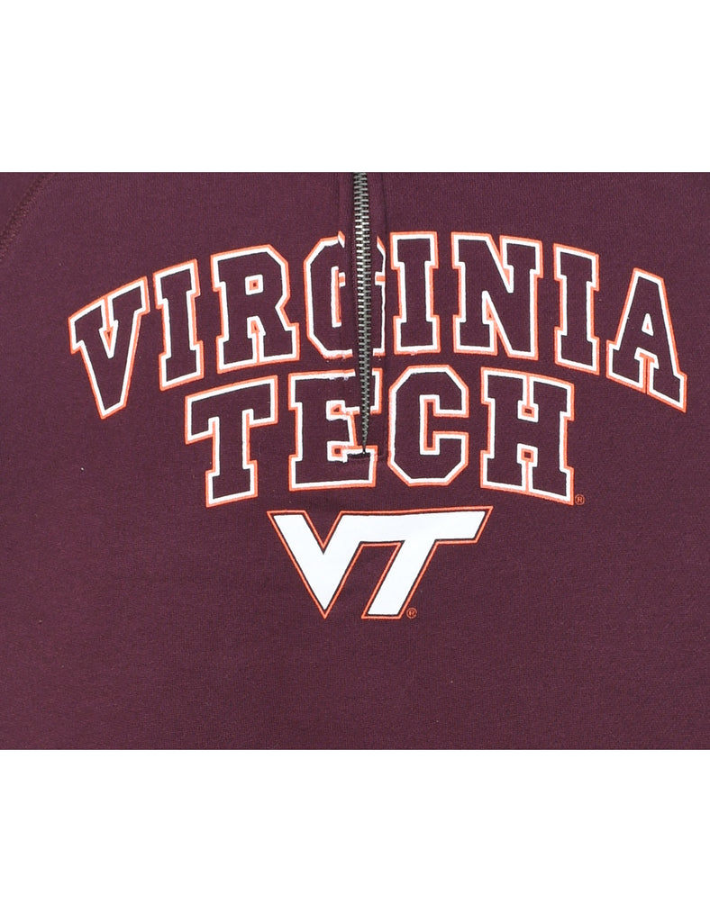 Quarter-Zip Virginia Tech Printed Sweatshirt - XL