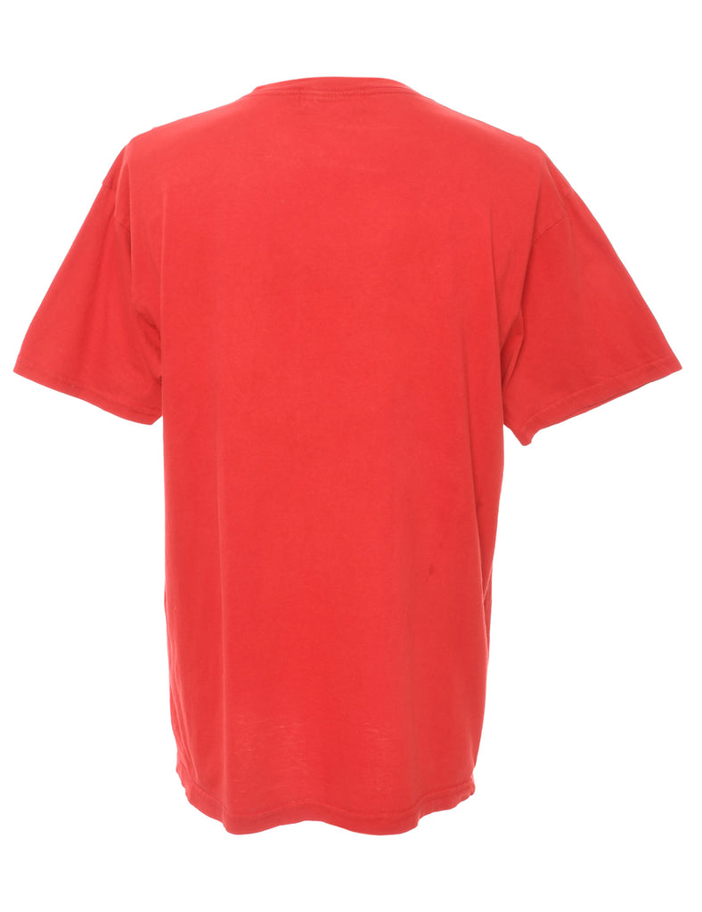 Ralph Lauren Red & Black Printed T-shirt - M