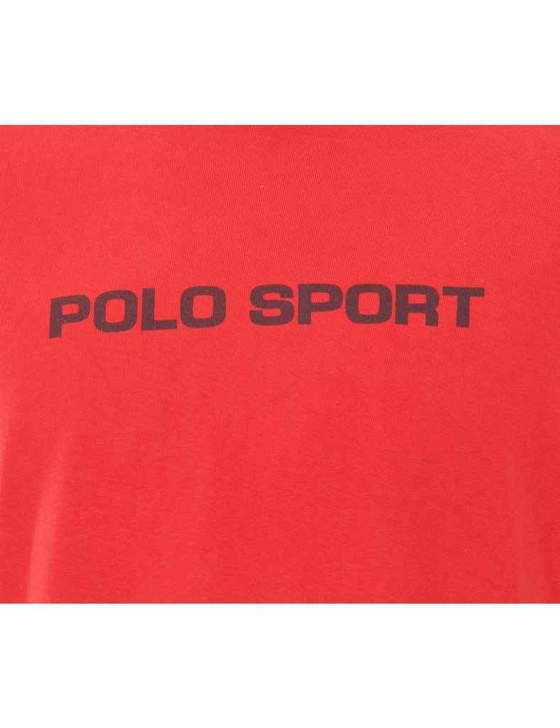 Ralph Lauren Red & Black Printed T-shirt - M