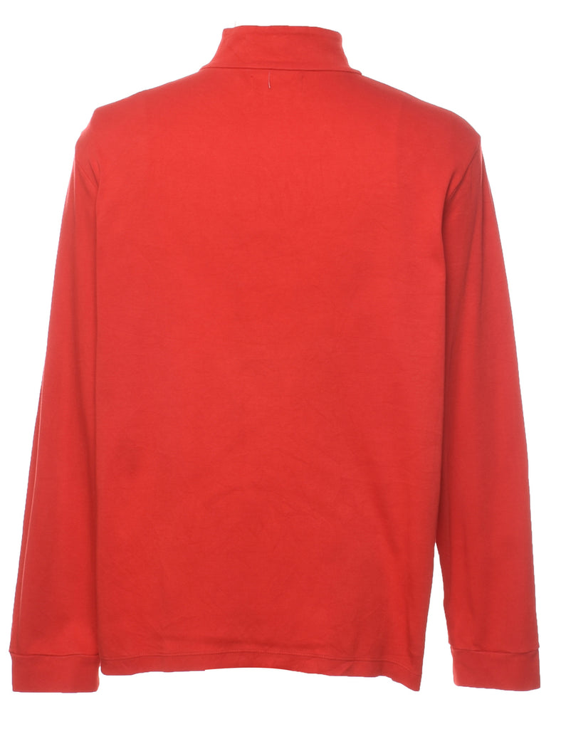 Ralph Lauren Red Quarter-Zip Top - L